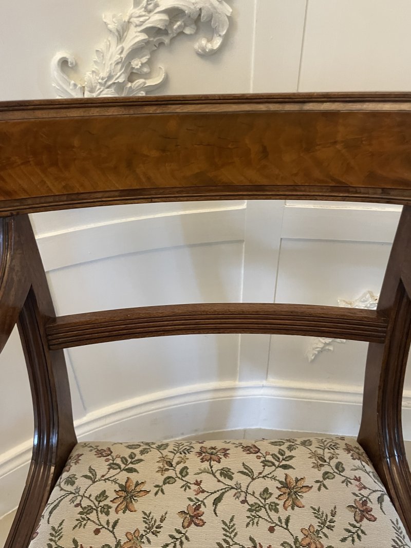 Set of 6 Antique Regency Quality Mahogany Dining Chairs - Image 9